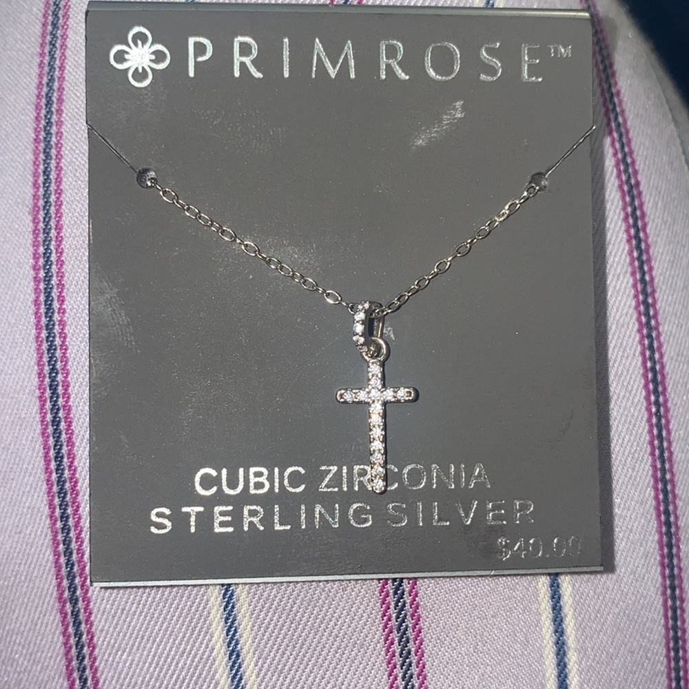 Sterling silver cross necklace